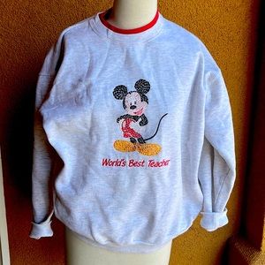 Disney Mickey Mouse embroidered layered crewneck sweatshirt